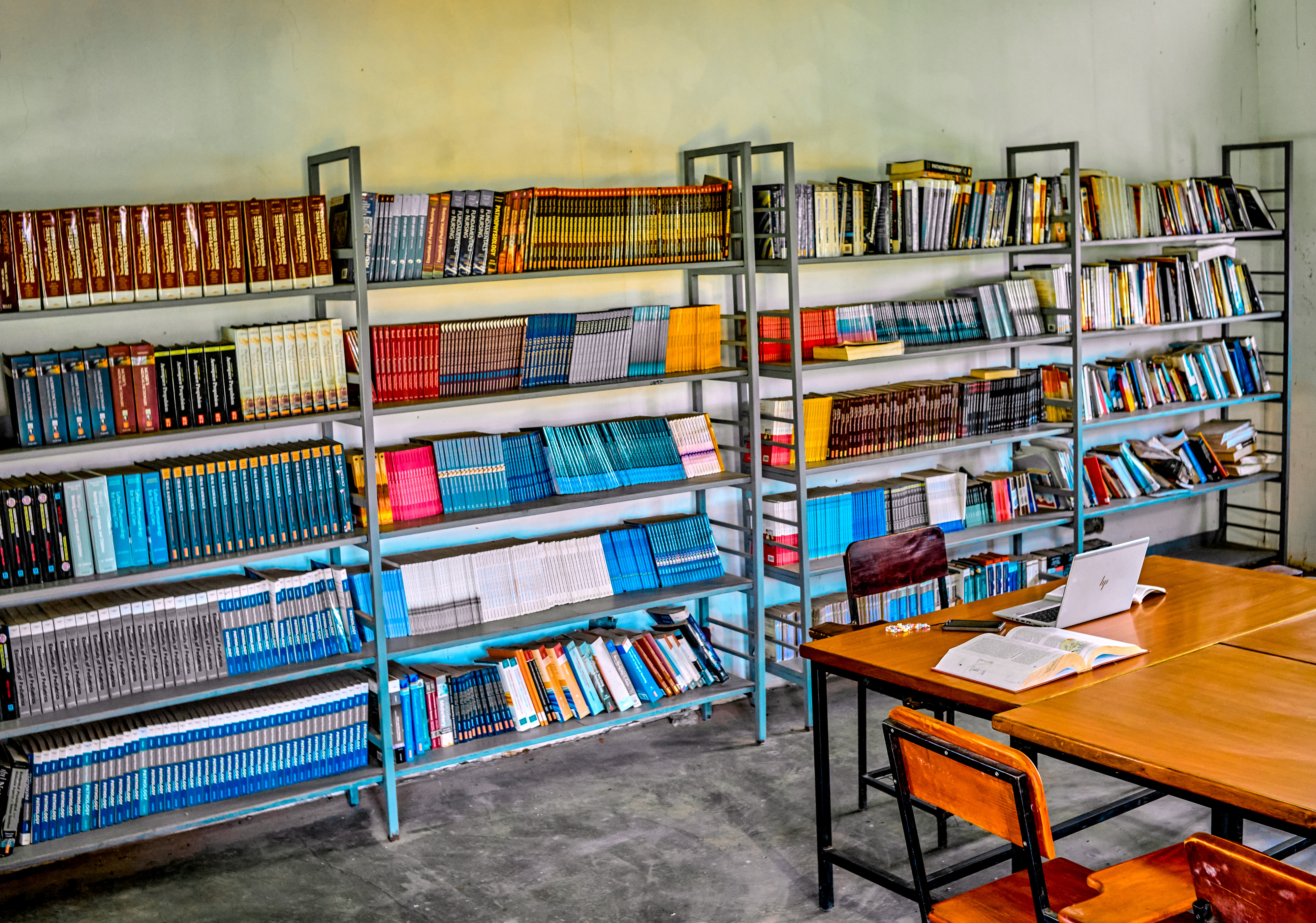 Library shelves